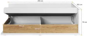 Łóżko młodzieżowe z materacem Simi MS-09P Lenart Meble 4