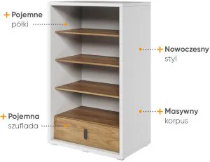 Regał młodzieżowy Simi MS-10 Lenart Meble 2
