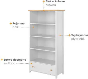 Regał biały Story SO-02 Lenart Meble 3