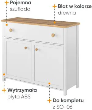 Komoda biała Story SO-05 Lenart Meble 3