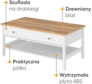 Ława z szufladą Story SO-15 Lenart Meble 2
