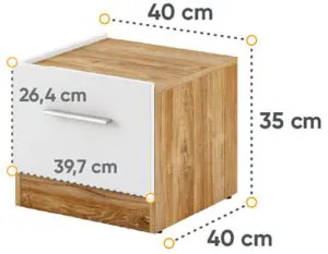 Szafka nocna szer 40 Dentro DT-03 (prawa) Lenart Meble 3