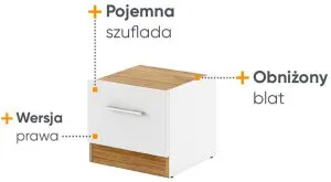 Szafka nocna do sypialni Dentro DT-03 (lewa) Lenart Meble 2