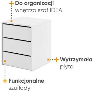 Kontenerek do szafy Idea ID-13 (biały) Lenart Meble 2