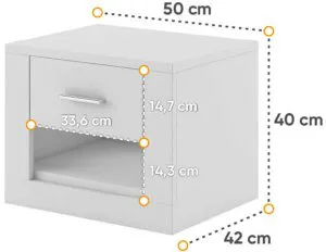 Szafka nocna biała Idea ID-07 Lenart Meble 3
