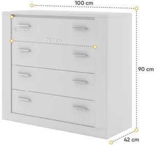 Komoda biała Idea ID-10 Lenart Meble 3