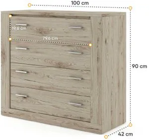 Komoda z szufladami Idea ID-10 (san remo) Lenart Meble 3