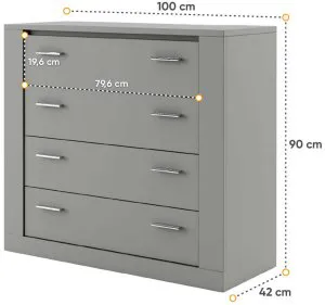 Szara Komoda Idea ID-10 Lenart Meble 3