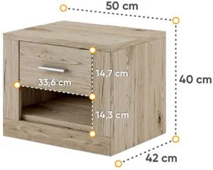 Szafka nocna do sypialni Idea ID-07 (san remo) Lenart Meble 3