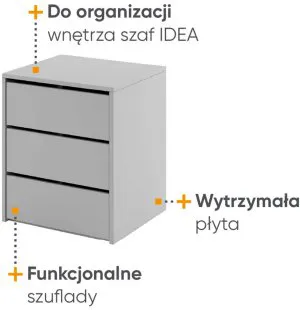 Kontenerek do szafy Idea ID-13 (szary) Lenart Meble 2