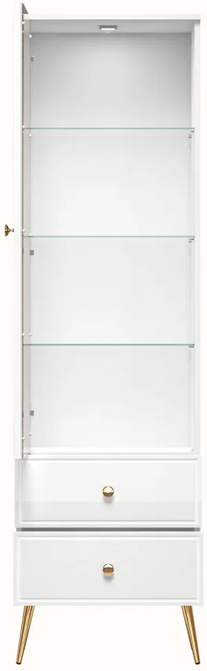 Witryna szklana do salonu Goldin 02 ML Meble 2