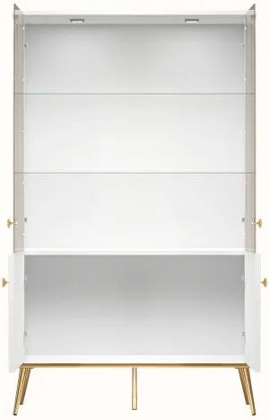 Witryna biała do salonu Goldin 03 ML Meble 2