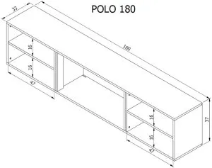 Biała szafka RTV z kominkiem elektrycznym Polo EF Cama Meble 3