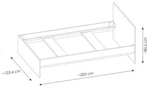 Łóżko młodzieżowe 120 cm Ricko RIKZ02 Meble Wójcik 3