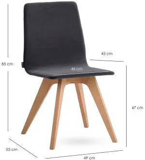 Krzesło czarne Snap S112 2szt. Meble Wójcik 2