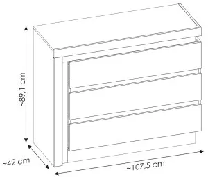 Komoda Lyon biały LYOK04 Meble Wójcik 3