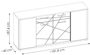 Biała Komoda VENK02 Venezia Meble Wójcik 3