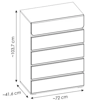 Komoda szuflady Flexi 5S Typ FLXK02 Meble Wójcik 3