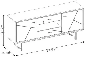 Komoda BROK01 Brolo Meble Wójcik 3