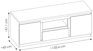Komoda RTV Fribo Dąb Ribbeck Typ FRIF02 Meble Wójcik 3