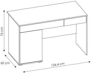 Biurko Laser LASB01 Zgaszony błękit Meble Wójcik 3