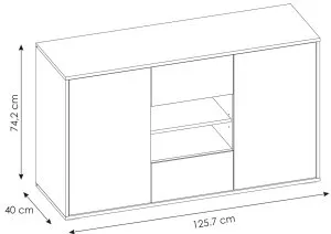 Komoda nowoczesna Laser LASK02 Zgaszony błękit Meble Wójcik 2