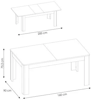 Stół rozkładany Cortina CNAT01 Meble Wójcik 3