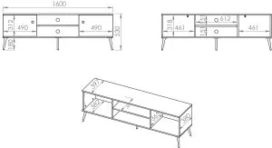 Szafka RTV dwudrzwiowa 160 Marine 05 ML Meble 8