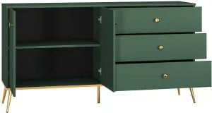 Komoda zielona nowoczesna Forest 03 ML Meble 2