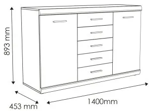 Komoda do pokoju Imperial Typ 41 Meble Wójcik 3