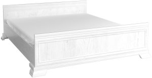Łóżko białe 160x200 ze stelażem Kora KLS