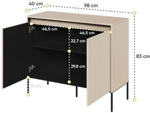 Komoda na metalowych nogach Trend TR-02 Lenart Meble 4