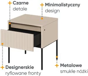Szafka nocna z oświetleniem Trend TR-10 Lenart Meble 3