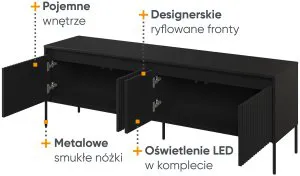 Stolik RTV czarny Trend TR-05 Lenart Meble 2