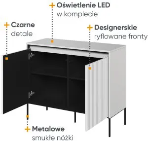 Nowoczesna biała komoda Trend TR-02 Lenart Meble 3