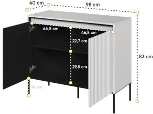 Nowoczesna biała komoda Trend TR-02 Lenart Meble 4