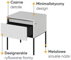 Nocna szafka podświetlana Trend TR-10 Lenart Meble 3