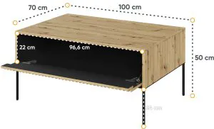 Stolik kawowy dąb Trend TR-09 Lenart Meble 4