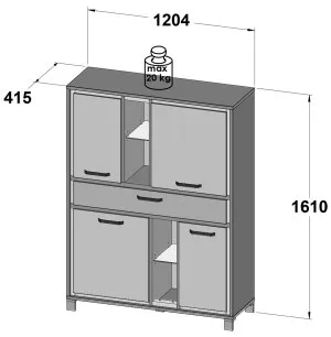 Komoda dąb artisan Trondheim TDHK634 Meble Forte 3