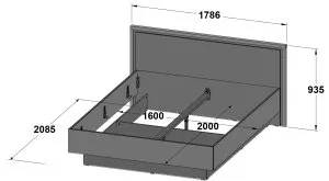 Łóżko 160x200 Trondheim TDHL1162 Meble Forte 2