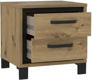 Szafka nocna z szufladami Trondheim TDHK011 Meble Forte 2
