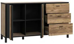 Komoda czarna L Hayato HYTK231L Meble Forte 2