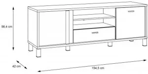 Szafka pod RTV Hayato HYTT231R Meble Forte 3