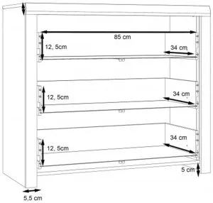 Komoda mała Dalate DQLK211-M265 Meble Forte 4