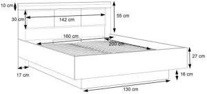 Łóżko z podnoszonym stelażem 160x200 Dalate JLTL2162-M300A Meble Forte 4