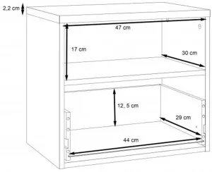 Szafka nocna do sypialni Dalate DQLK011-M301 Meble Forte 4