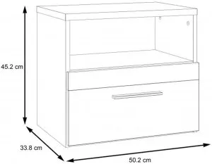 Szafka nocna do sypialni Dalate DQLK011-M301 Meble Forte 3