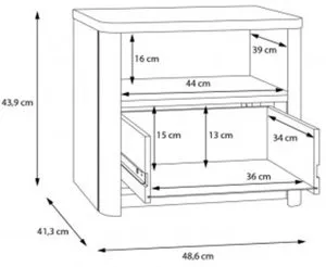 Nocna szafka Surfinio SFNK011 Meble Forte 4