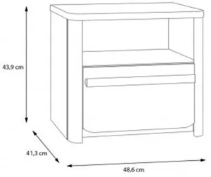 Nocna szafka Surfinio SFNK011 Meble Forte 3