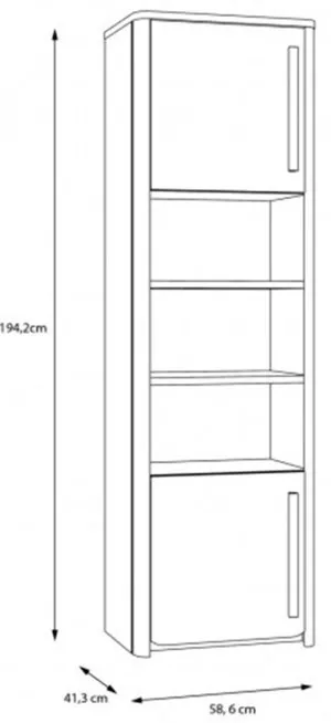 Regał z drzwiami Surfinio SFNR711 Meble Forte 3